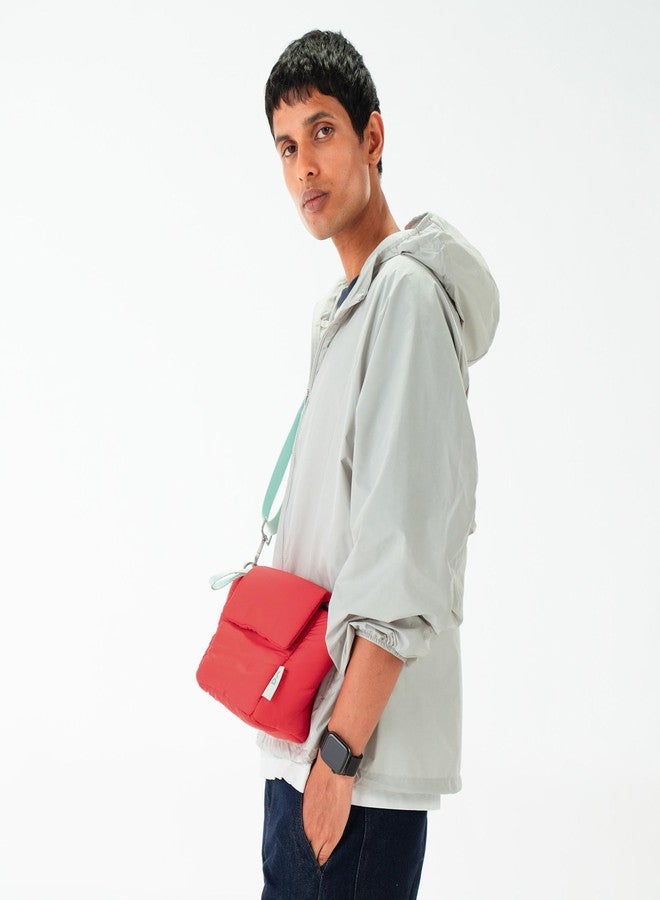 DailyObjects Red Puft Bucket Sling Bag - Image 2